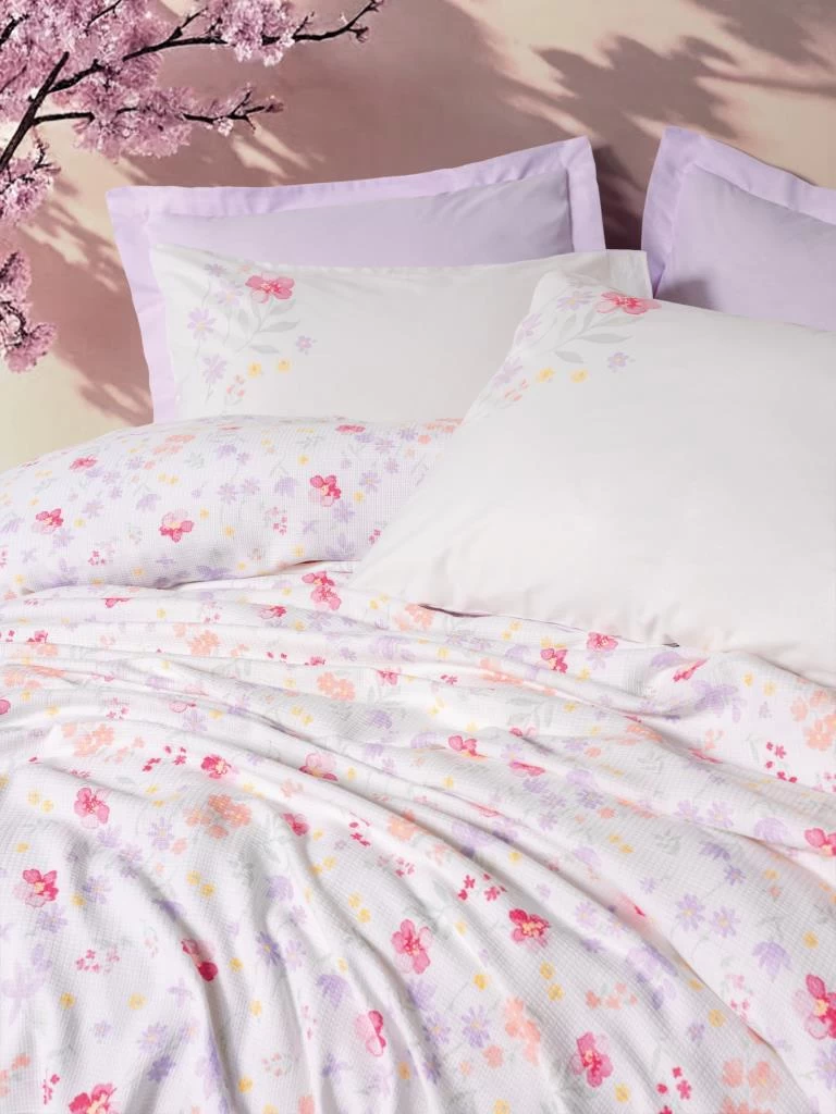 Cotton Box Estiva Çift Kişilik Pike Takımı Winsome Lila