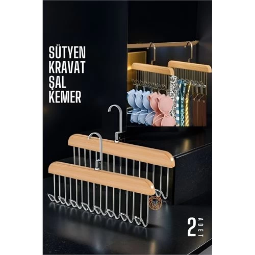 Modacar Dolap İçi Askı 2 Adet Sütyen Şal Kravat Kemer Çanta