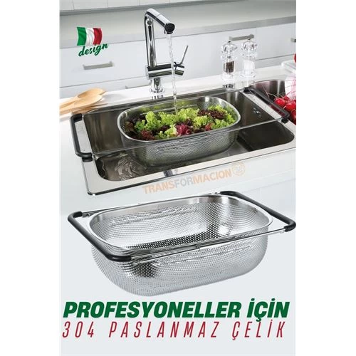 Modacar Lavabo Süzgeci Ayarlanabilir Kevgir 304 Paslanmaz Çelik