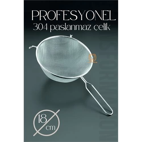 Modacar 18 Cm Süzgeç 304 Paslanmaz Çelik