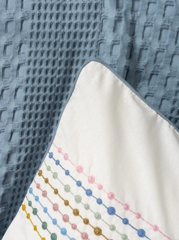 Cotton Box Aura Çift Kişilik Pike Takımı Pebble İndigo