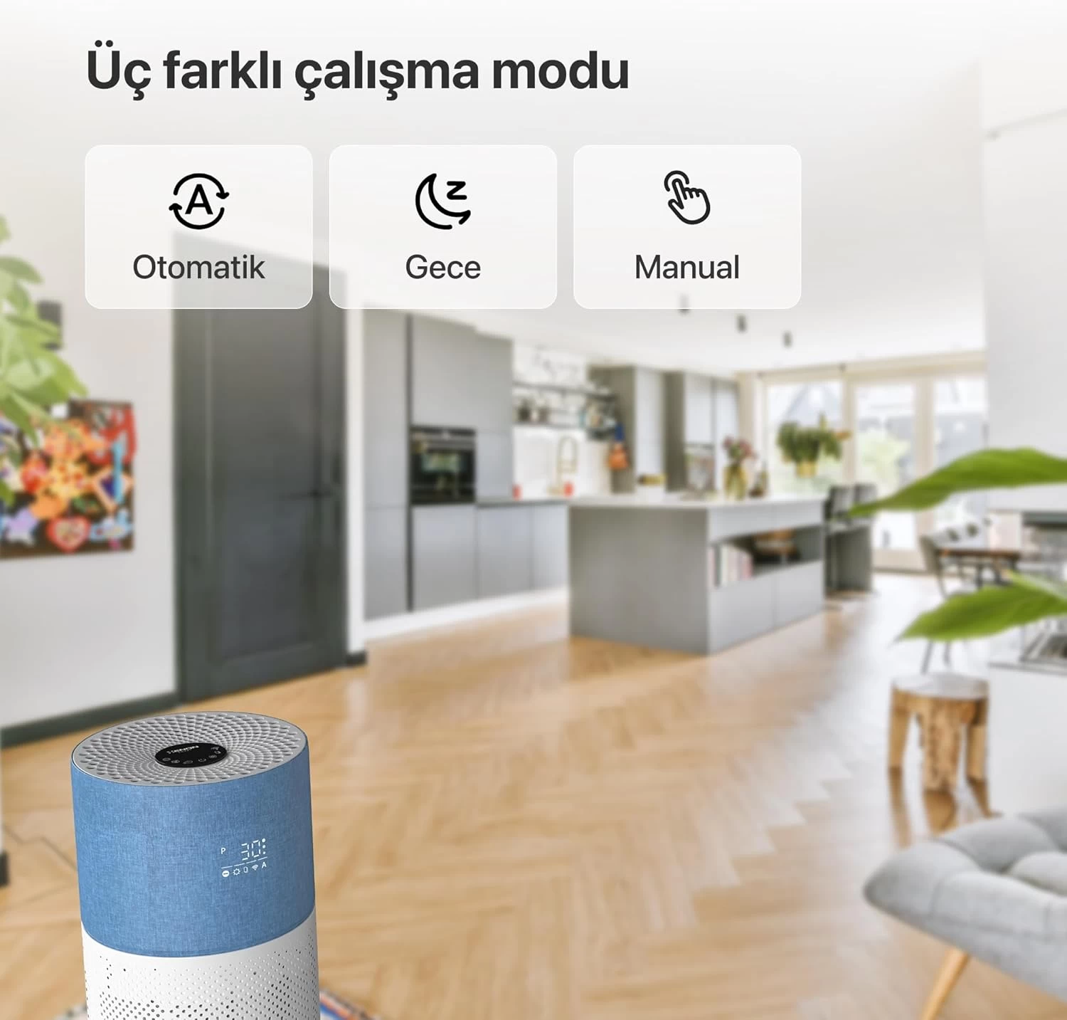 Xenon Smart X7420_m2 Akilli Hava Temizleyici Mavi