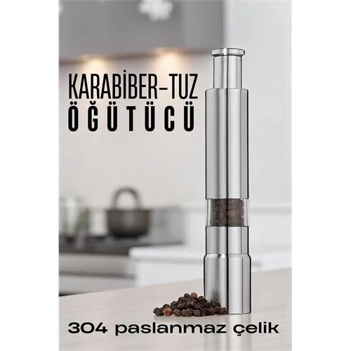Modacar Karabiber Tuz Öğütücü Profesyonel 304 Paslanmaz Çelik Manuel Baharat Değirmeni