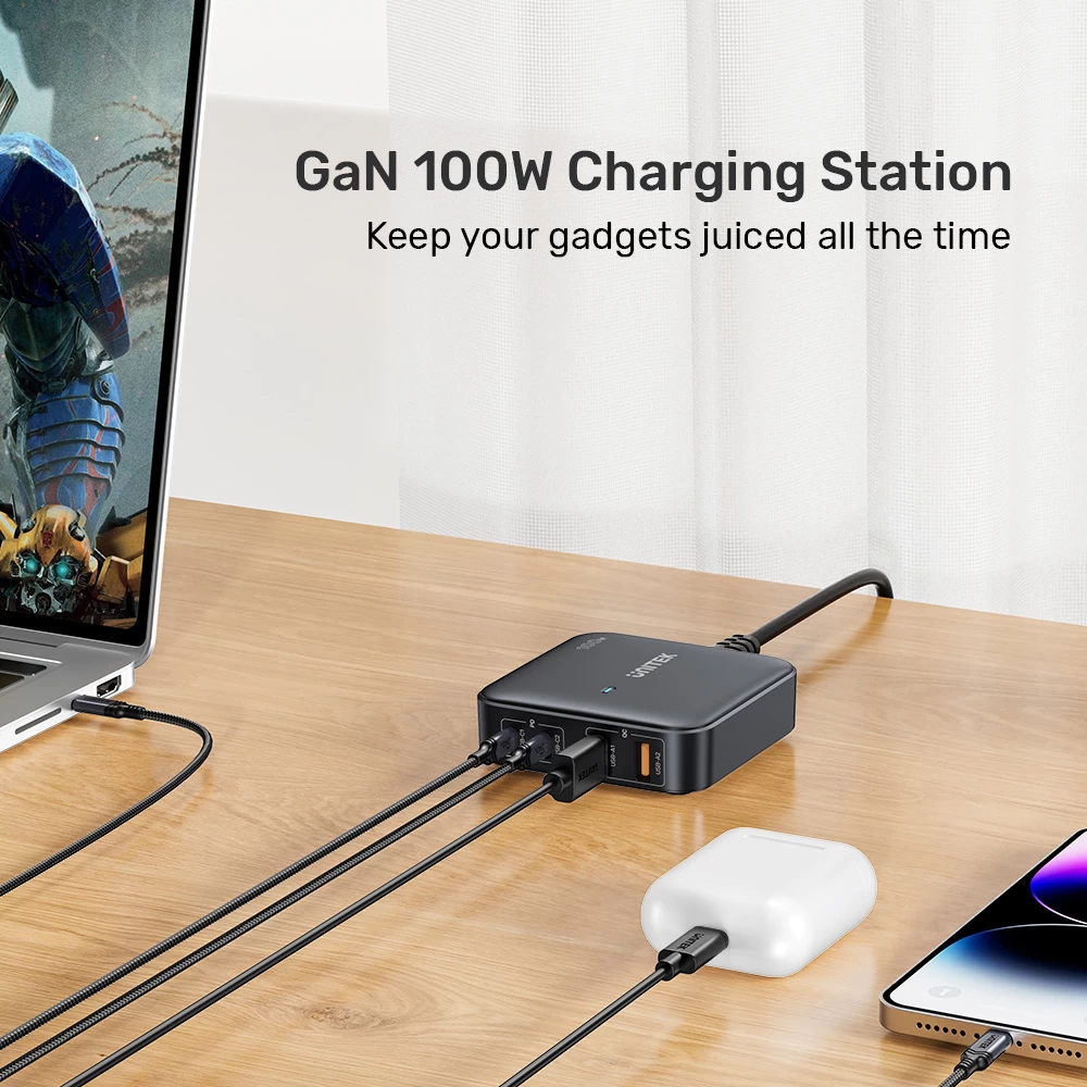 Unitek 100w Masaüstü Gan Şarjİstasyon Byz P1229awh