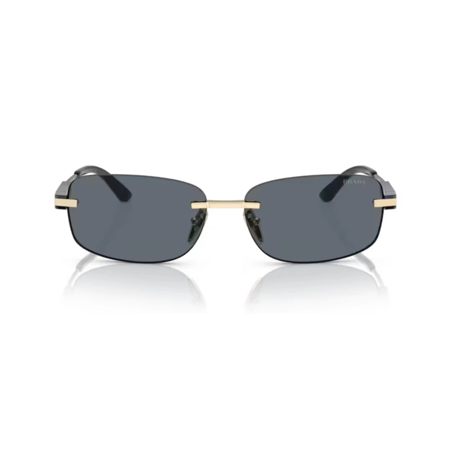 Prada Pr 68zs Zvn09t 60 Erkek Geometrik Gold Metal Çerçevesiz