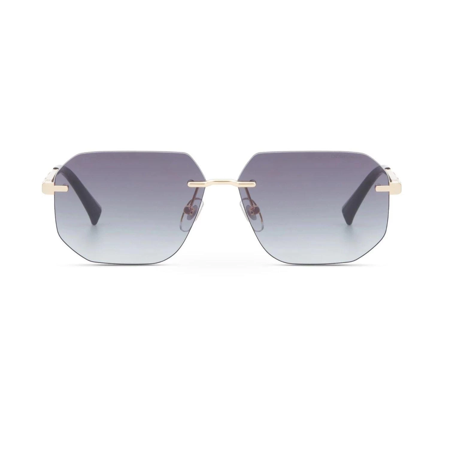 Despada Ds 2467 C3 60 Unisex Geometrik Gold Metal Çerçevesiz Güneş Gözlüğü
