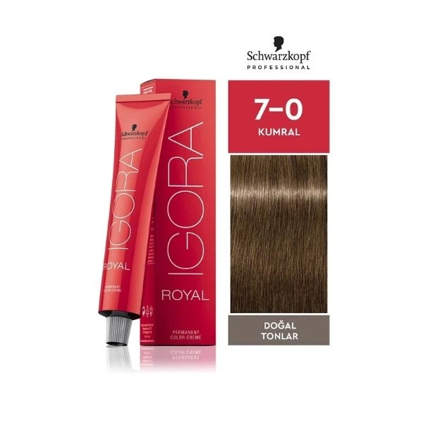 Igora Royal Doğal Tonlar Saç Boyası 7-0 Kumral 60 Ml