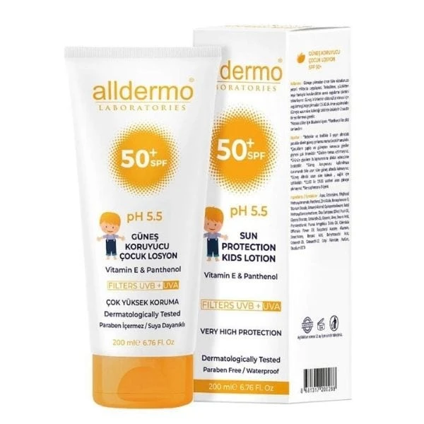 Alldermo Spf 50  Çocuk Güneş Koruyucu Losyon 200 Ml