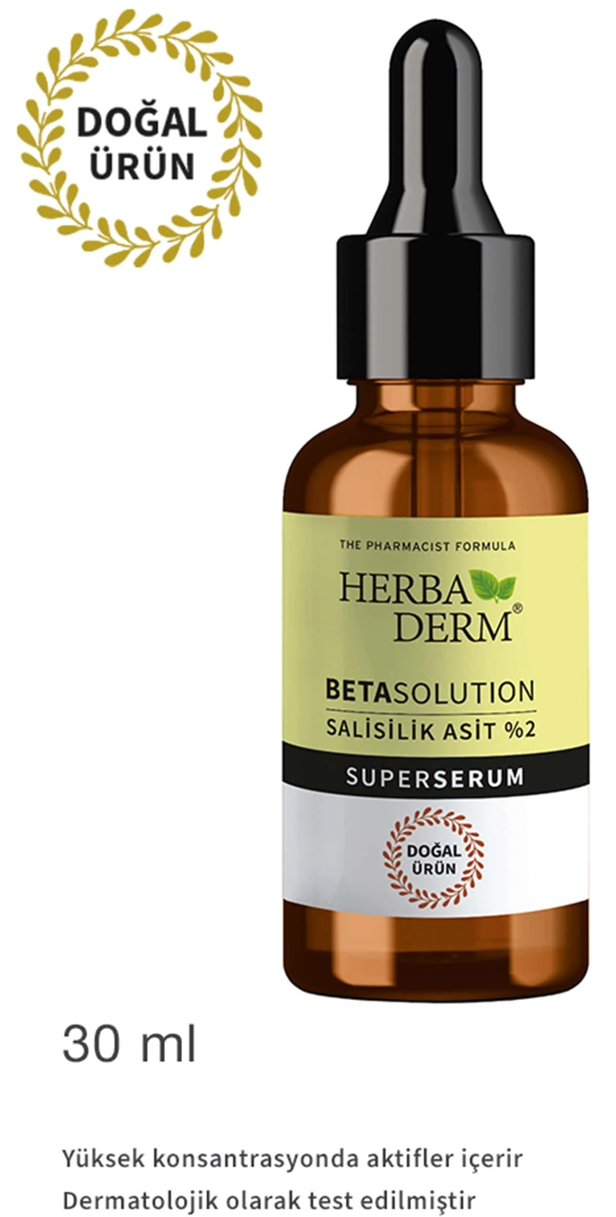 Herbaderm Superserum Betasolution Karma Ve Yağlı Cilt Arındırıcı Doğal Yüz Serumu 30 Ml