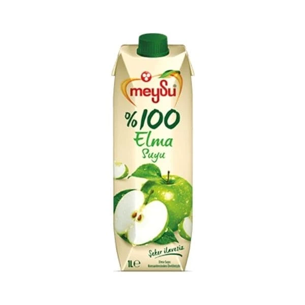 Meysu %100 Elma Nektarı Meyve Suyu 1 Lt X 12'li Paket