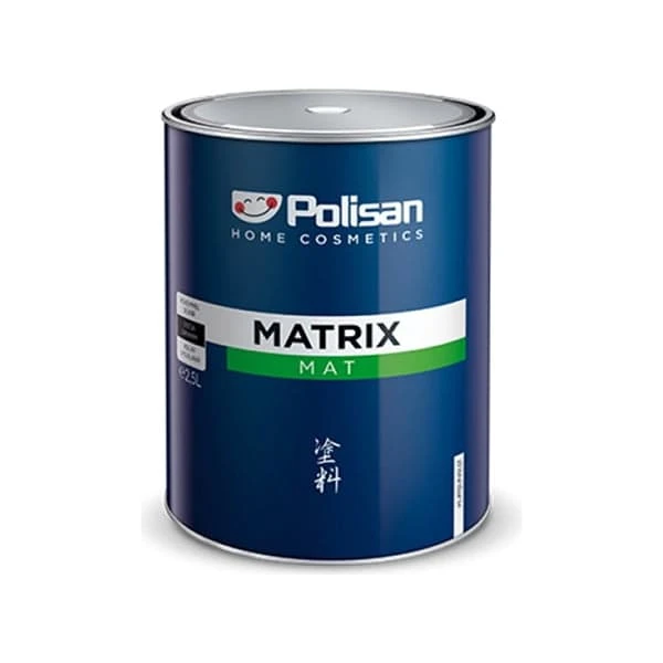 Polisan Matrix Mat Siyah Boya 1 Lt
