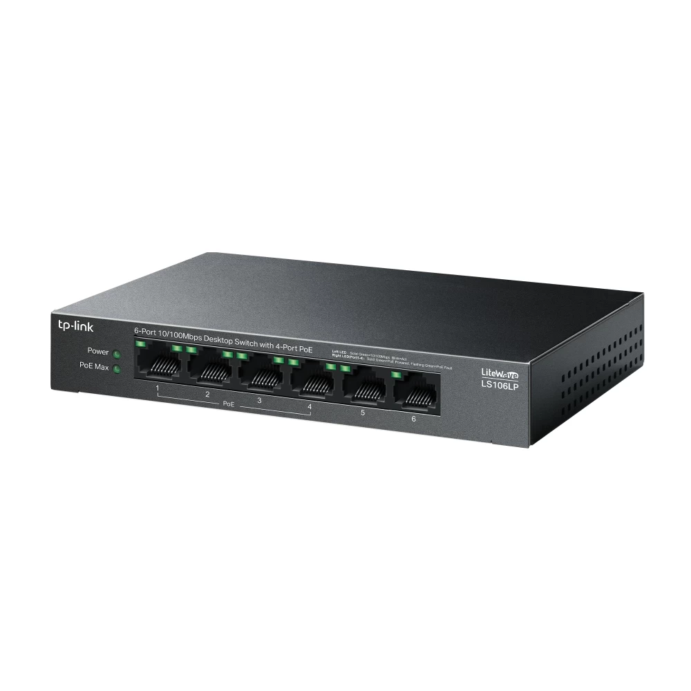 Tp-link Ls106lp 6 Port 10/100 YÖnetİlemez Poe Switch