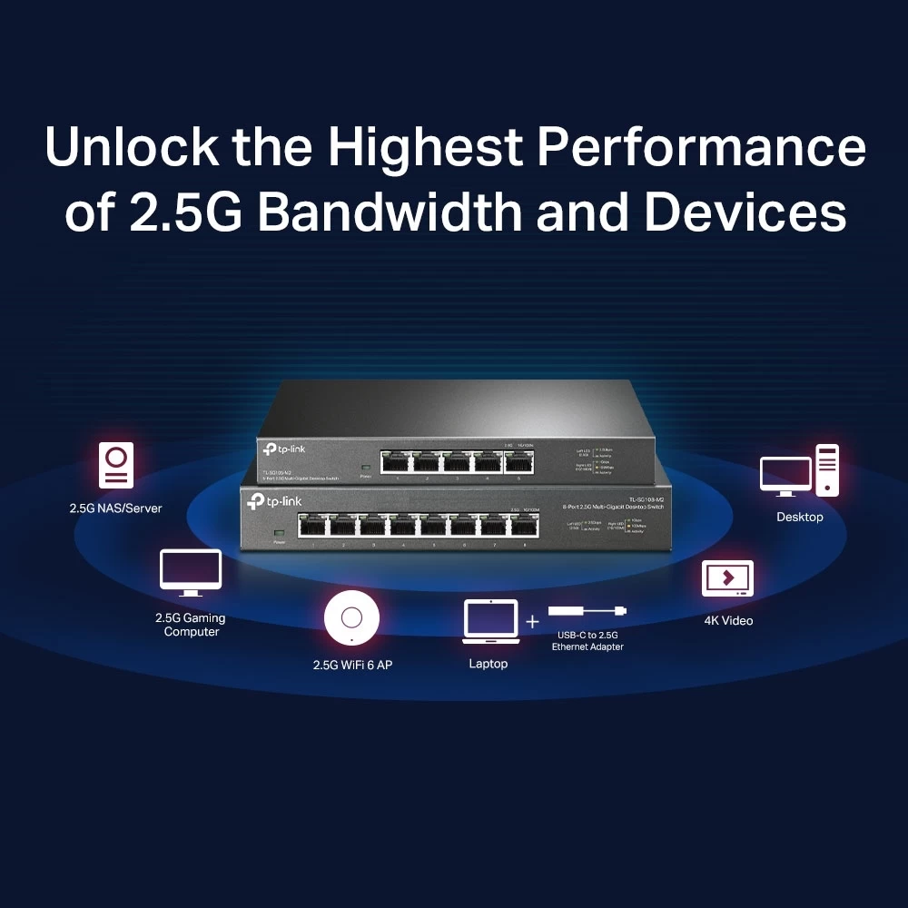 Tp-link Tl-sg105-m2 5port 10/100/1000 YÖnetİlemez Switch