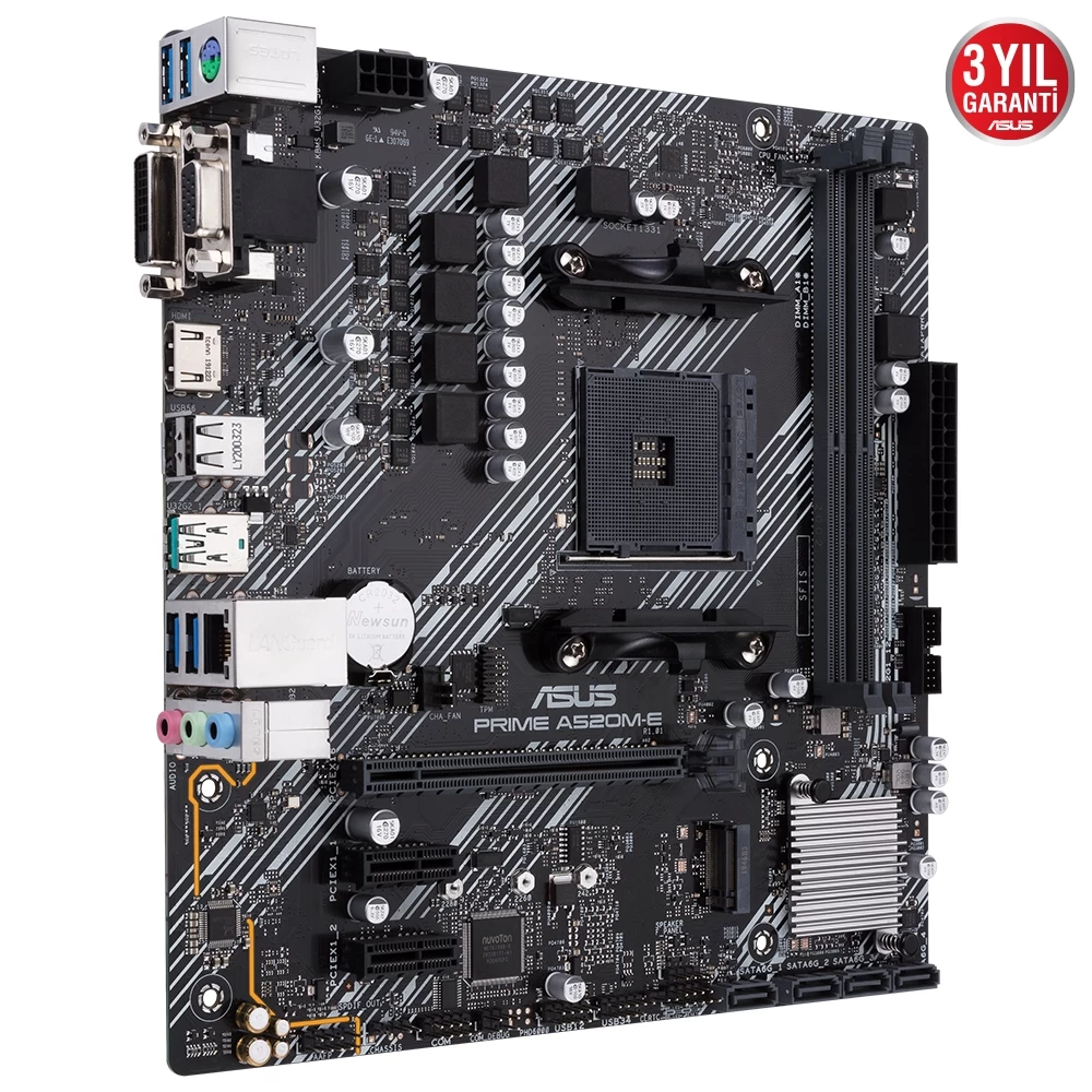 Asus Prime A520m-e Ddr4 4600mhz Hdmi Dp M.2 Matx Am4