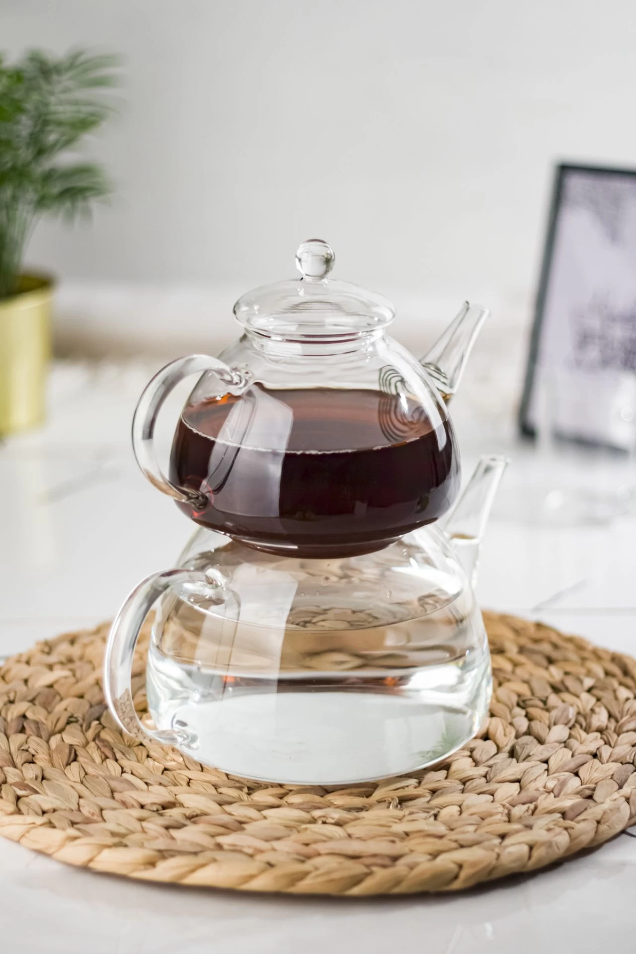Dore Isaya Dayanıklı Borosilikat Cam Çaydanlık 750 / 1300 Ml