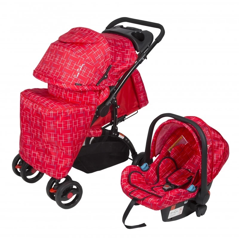 Pierre Cardin Pc409 Aloin Travel Sistem Bebek Arabası - Kırçıllı Kırmızı