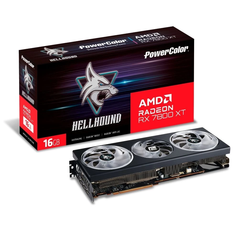Powercolor Hellhound Rx7800xt 16g-l/oc 16gb Gddr6 256bit