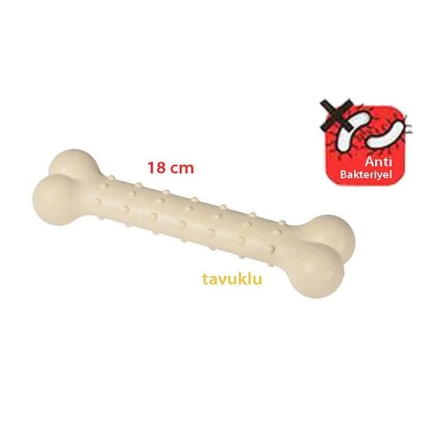 Karlie Plastik Köpek Çiğneme Kemiği Tavuklu 18 Cm