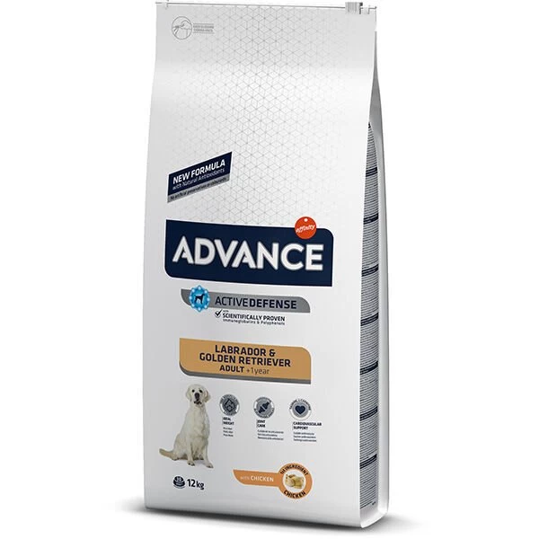 Advance Labrador Ve Golden Retriever Tavuklu Yetişkin Köpek Maması 12 Kg