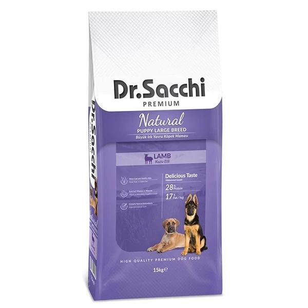Dr.sacchi Puppy Büyük Irk Kuzu Etli Yavru Köpek Maması 15 Kg