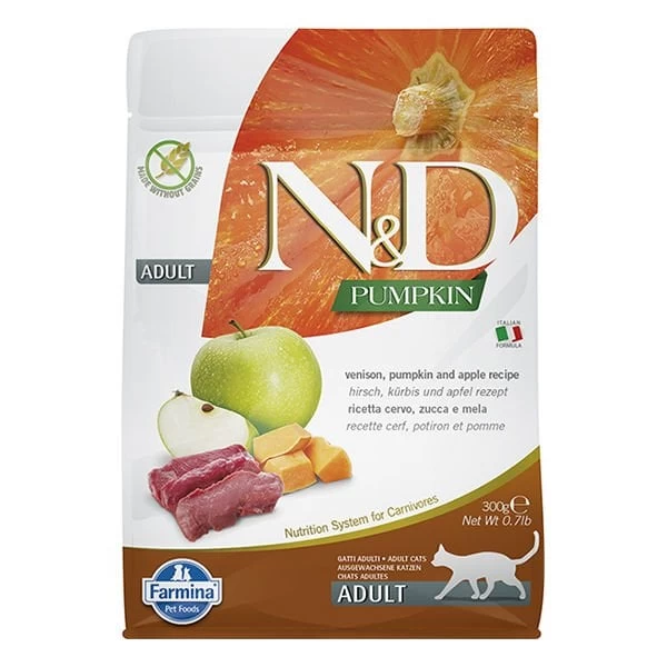 Nd Pumpkin Balkabaklı Geyik Etli Ve Elmalı Yetişkin Kedi Maması 300 Gr