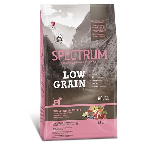 Spectrum Düşük Tahıllı Kuzulu Ve Yaban Mersinli Orta Ve Büyük Irk Yavru Köpek Maması 2.5 Kg