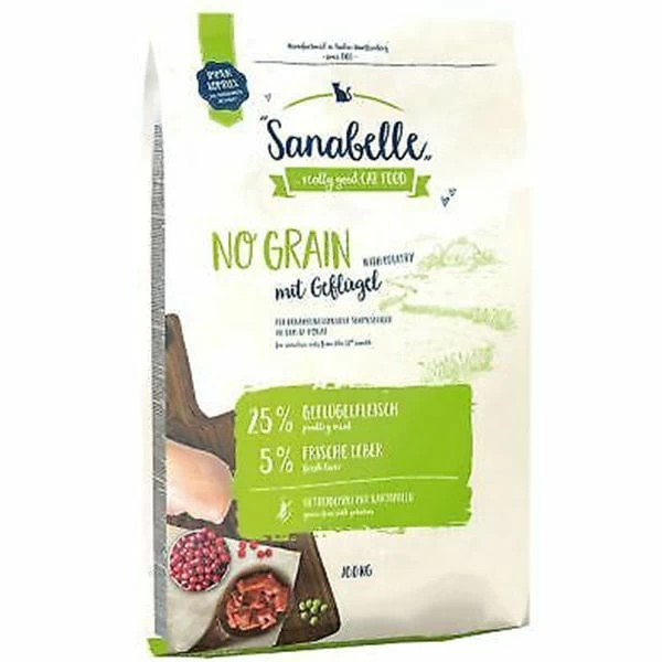 Sanabelle Tahılsız Kümes Hayvanlı Tahılsız Yetişkin Kedi Maması 10 Kg