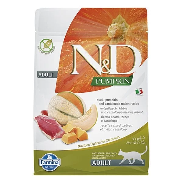 Nd Pumpkin Balkabaklı Ördek Ve Kavunlu Yetişkin Kedi Maması 300 Gr