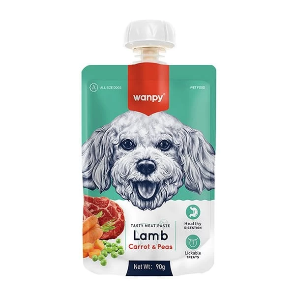 Wanpy Taze Kuzu Etli Ve Havuçlu Et Ezmesi Doğal Köpek Ödülü 90 Gr