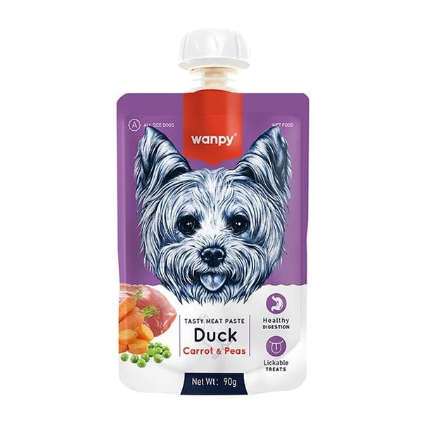 Wanpy Taze Ördekli Ve Havuçlu Et Ezmesi Doğal Köpek Ödülü 90 Gr