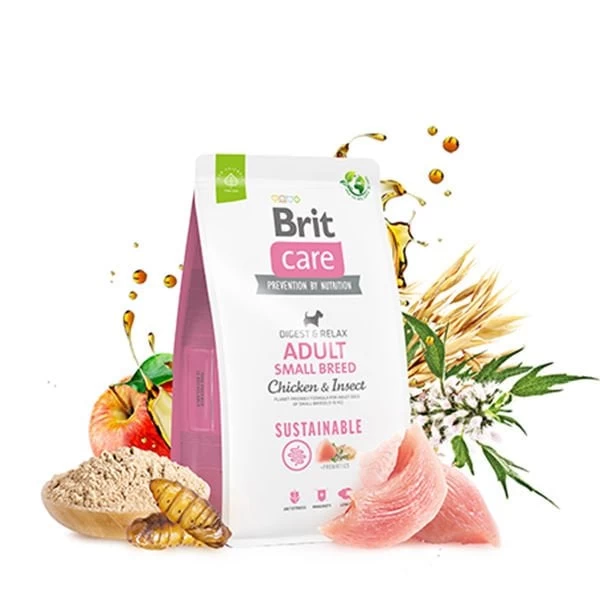 Brit Care Sustainable Tavuklu Ve Böcek Proteinli Küçük Irk Yetişkin Köpek Maması 3 Kg