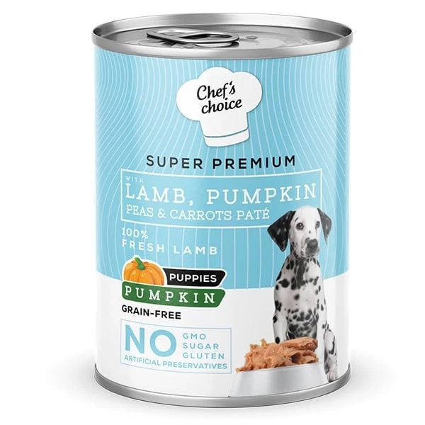 Chefs Choice Kıyılmış Kuzu Etli Ve Balkabaklı Yavru Köpek Konservesi 400 Gr