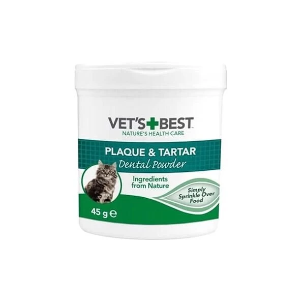 Vet's Best Plak Ve Tartar Temizleyen Kedi Ağız Bakım Tozu 45 Gr