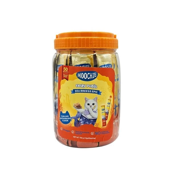 Moochie Ton Balıklı Ve Katsuobushi Sıvı Kedi Ödülü 50 Adet 15 Gr