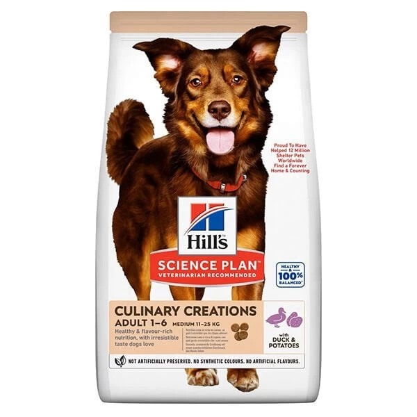 Hills Culinary Creations Orta Irk Ördekli Ve Patatesli Yetişkin Köpek Maması 14 Kg