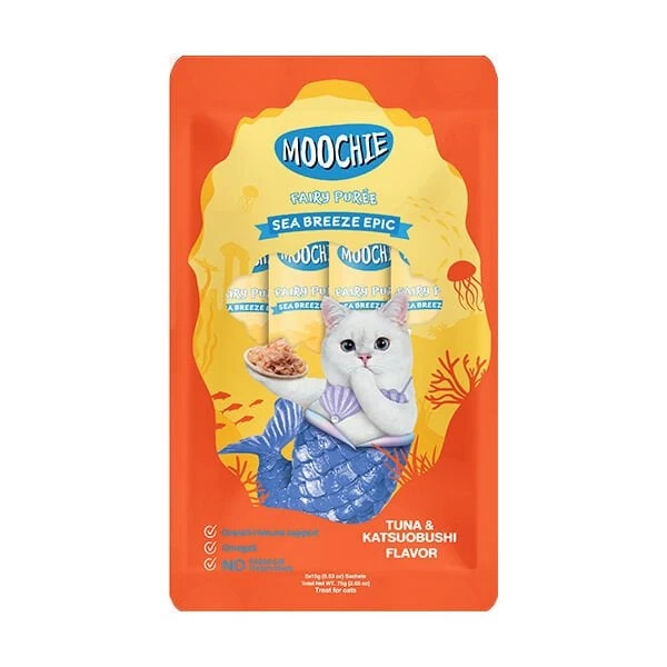 Moochie Ton Balıklı Ve Katsuobushi Sıvı Kedi Ödülü 15 Gr 5 Adet