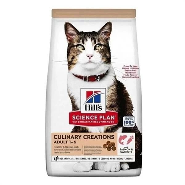 Hills Culinary Creations Somonlu Ve Havuçlu Yetişkin Kedi Maması 1.5 Kg