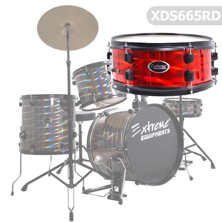 Bateri Davul Seti Metalik Kırmızı Xds665rd