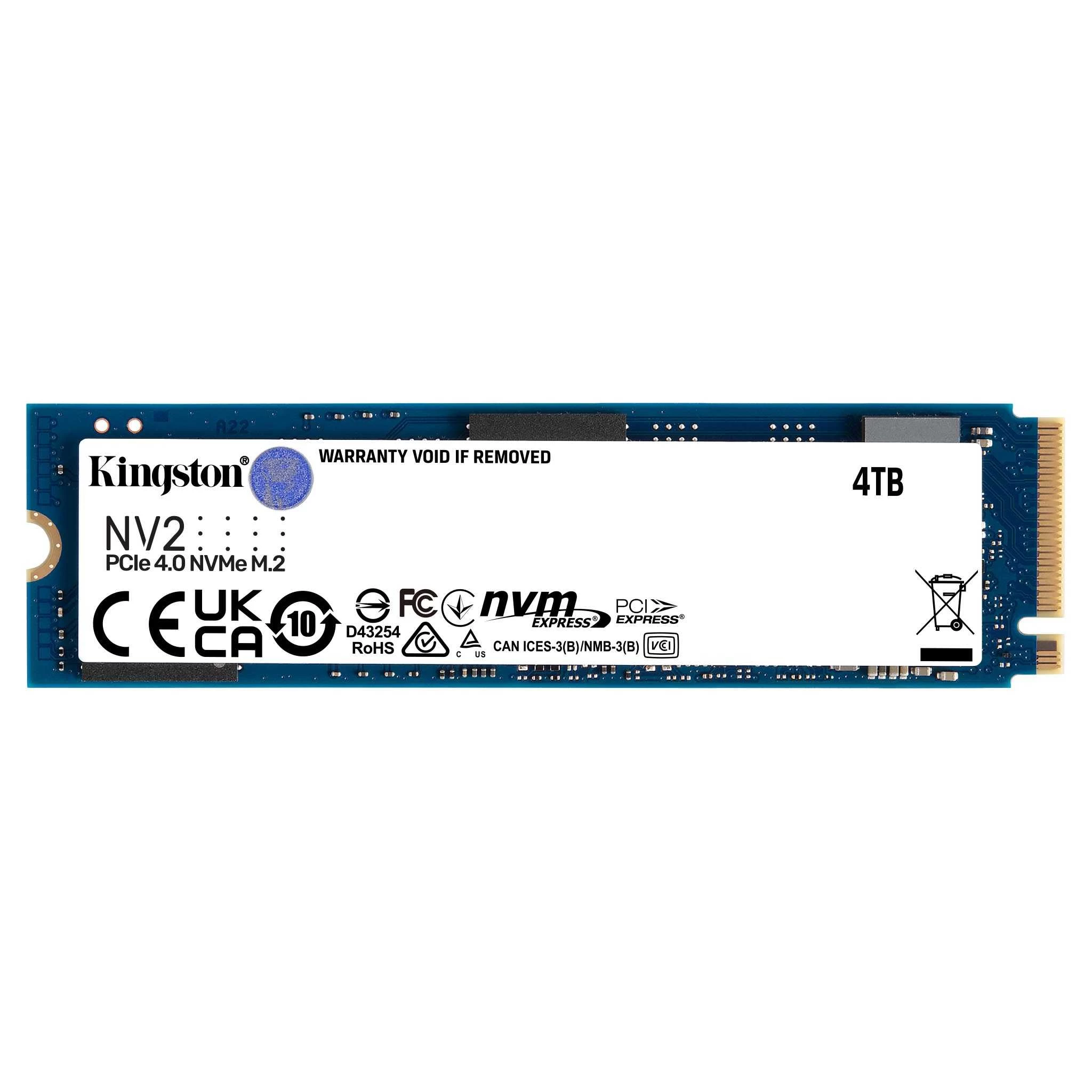 4tb Kingston Nv2 Snv2s/4000g 3500/2800mb/s M.2 Nvme Ssd