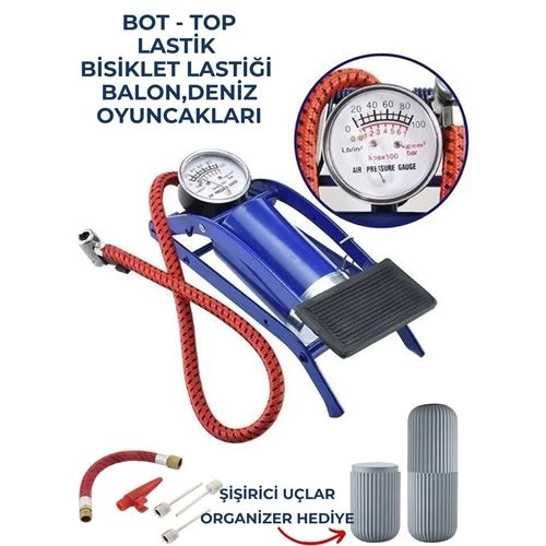Modacar 6 Adet Çok Yönlü Şişirici Ayak Pompası Aparat Seti Hediyeli