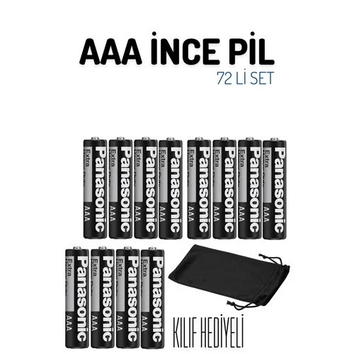 Panasonic 6 Adet Heavyduty Aaa İnce Kalem Pil Kılıfında 12 Li Set