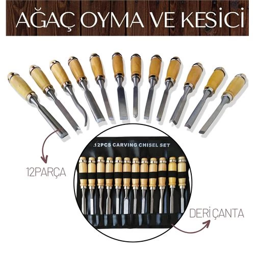 Transformacion Elena 12 Parça Çantalı Ağaç Oyma Ve Kesici Set 715248