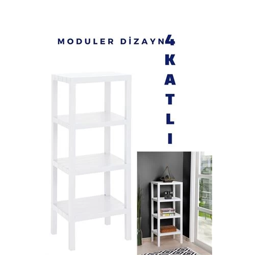 Transformacion 4 Katlı Modüler Raf Sistemi Beyaz 718145