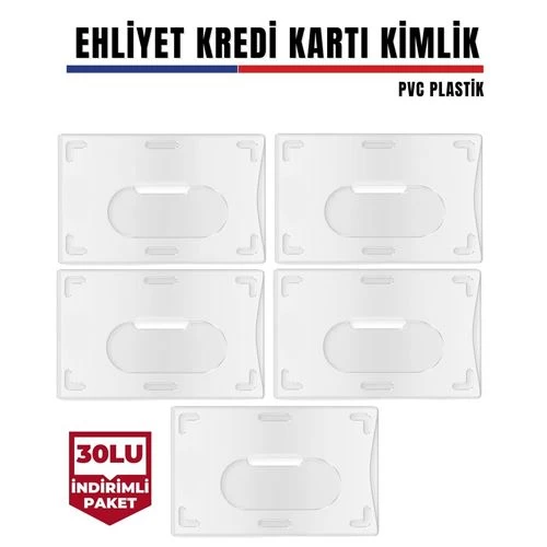 Transformacion 30 Adet Paket Ehliyet Ve Kimlk Kart Koruyucu