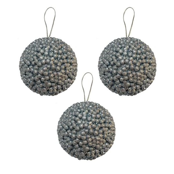Kikajoy Füme Lüks Yılbaşı Ağacı Süsleme Topları 8 Cm 3'lü - 2005920-2