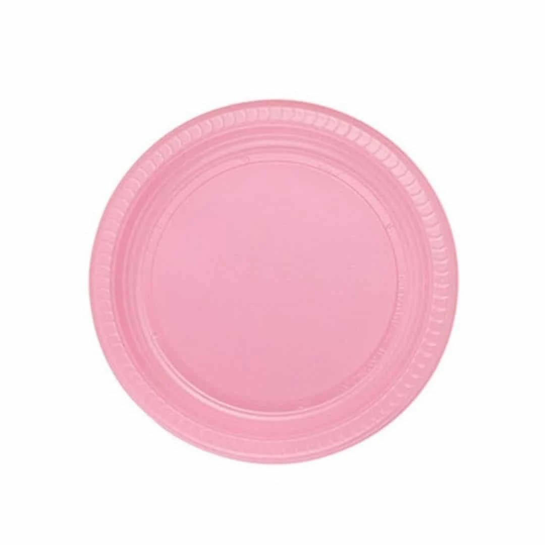 22 Cm Plastik Tabak Pembe 25 Adet
