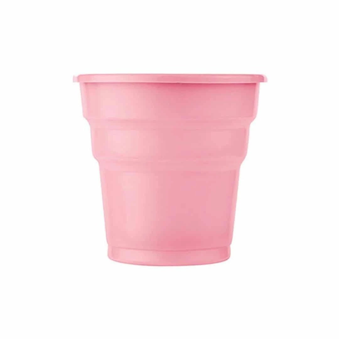 Plastik Meşrubat Bardağı Pembe 25 Adet
