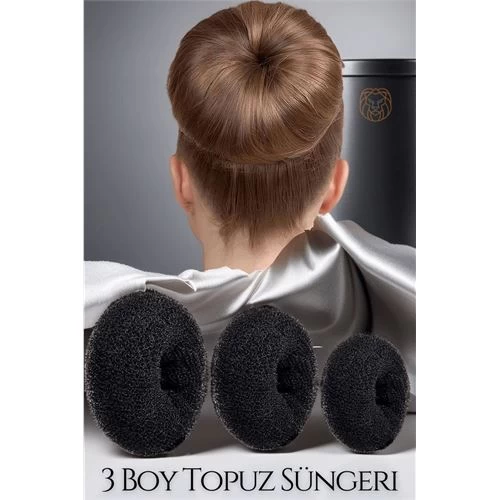 Transformacion 6 Adet Siyah Saç Topuz Süngeri 3 Boy Forero Design