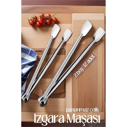 Transformacion 12 Adet 2 Boy Izgara Maşası Çelik Giove Design