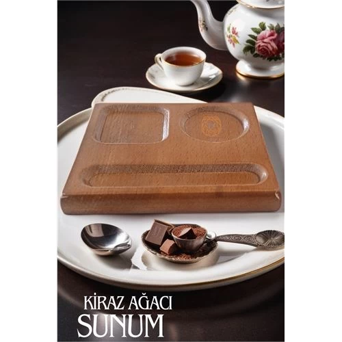 Transformacion 6 Adet Ahşap Çay Kahve Sunum Tepsi Jutila Design